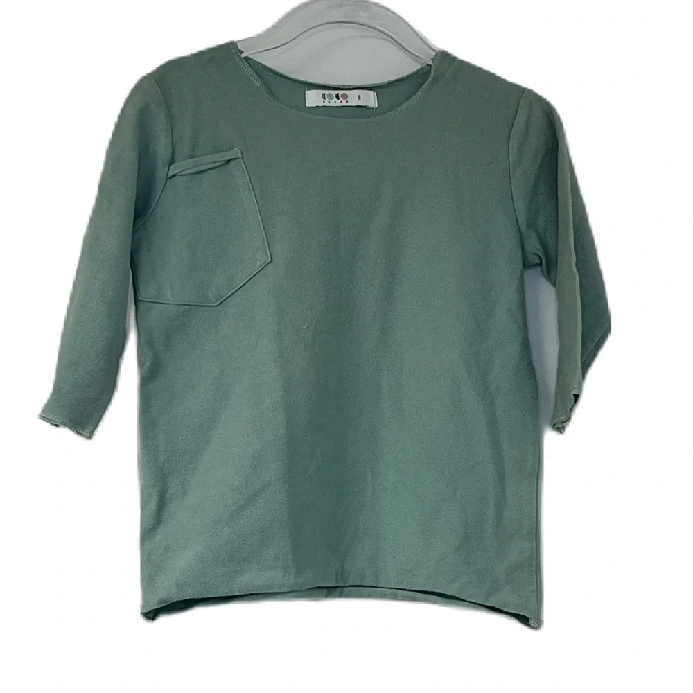 Coco Blanc sz 6 girls 2 piece mint green 3/4 sleeve tee and mini swing skirt fun